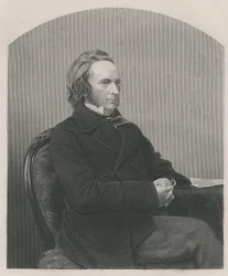 George John Douglas Campbell, 8th Duke of Argyll, engraved by D.J. Pound from a photograph, from 